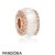 Pandora Jewelry Rose Iridescent White Murano Glass Charm Official