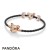 Pandora Jewelry Rose Leather Lioness Bracelet Set Official