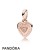 Pandora Jewelry Rose Logo Heart Necklace Pendant Official