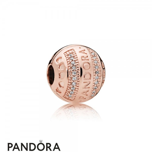 Pandora Jewelry Rose Logo Hearts Clip Official