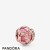 Pandora Jewelry Rose Pink Decorative Leaves Charm Official