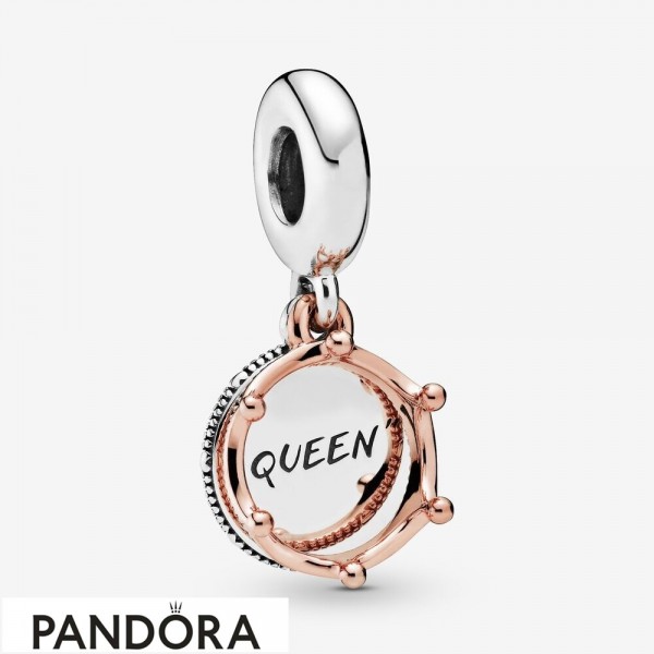 Pandora Jewelry Rose Regal Queen Crown Hanging Charm Official