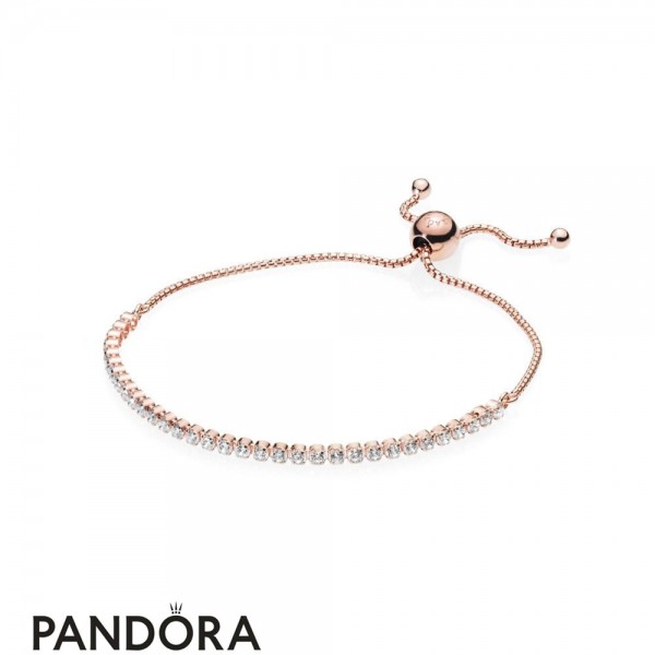 Pandora Jewelry Rose Sparkling Strand Bracelet Official