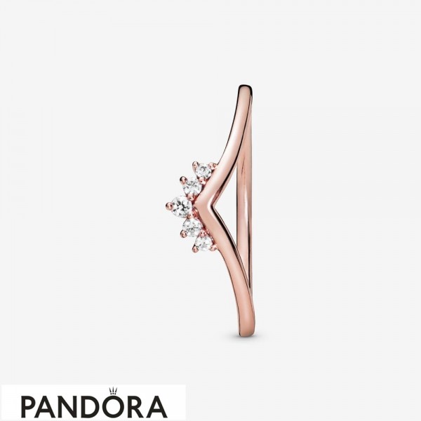 Pandora Jewelry Rose Tiara Wishbone Ring Official