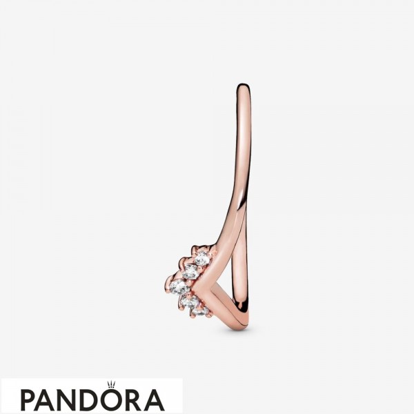 Pandora Jewelry Rose Tiara Wishbone Ring Official