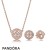 Pandora Jewelry Rose Vintage Allure Necklace And Earring Gift Set Official