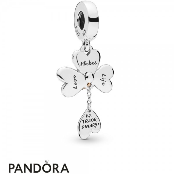 Pandora Jewelry Rose With Sterling Silver Pandora Jewelry Rose Clover & Ladybird Hanging Charm Official
