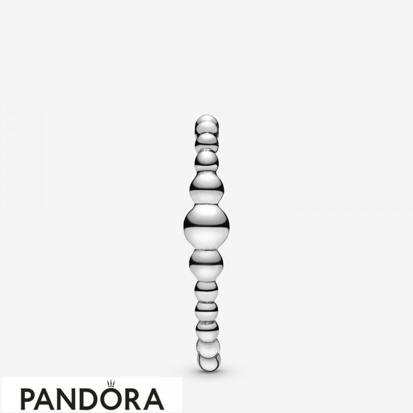 Women's Pandora Jewelry Row Of Beads Single Stud Cuff Earring Official