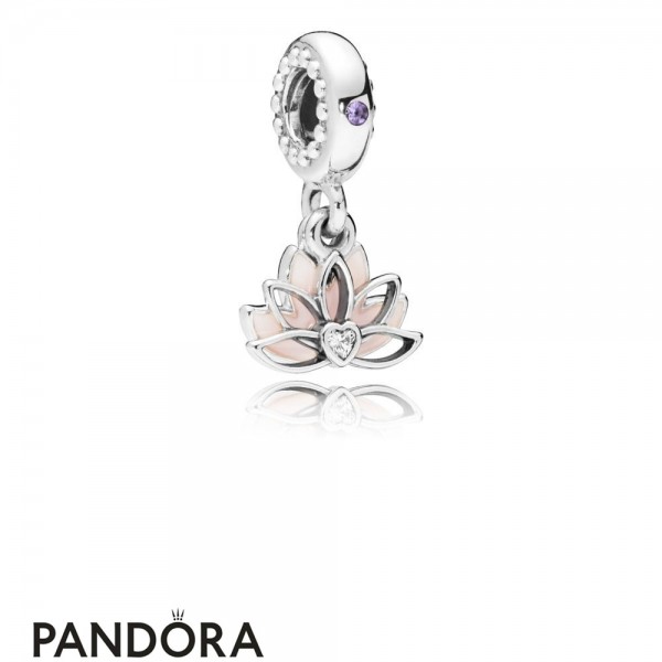 Pandora Jewelry Serene Lotus Flower Hanging Charm Official
