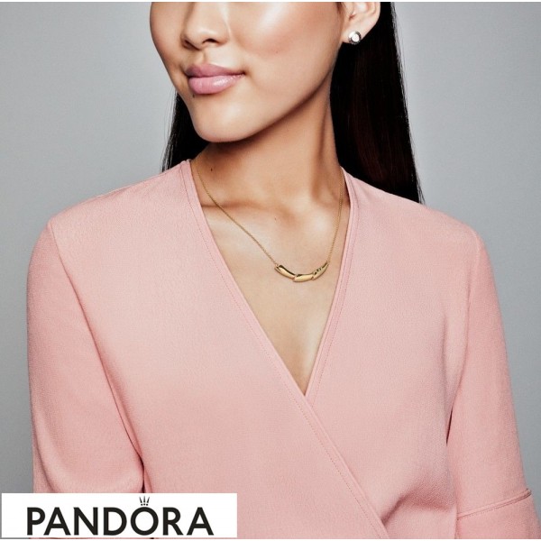 Pandora Jewelry Shine Flower Stem Necklace Official
