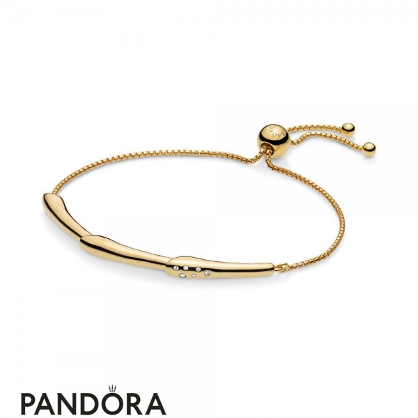Pandora Jewelry Shine Flower Stem Sliding Bracelet Official