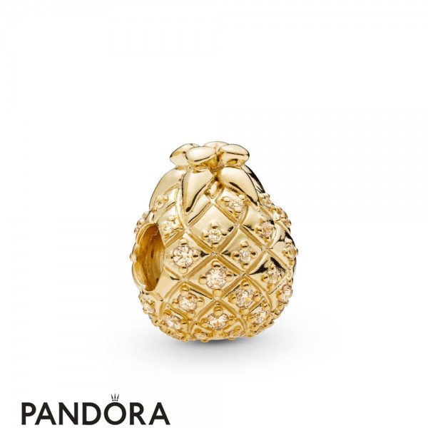 Pandora Jewelry Shine Golden Pineapple Charm Official
