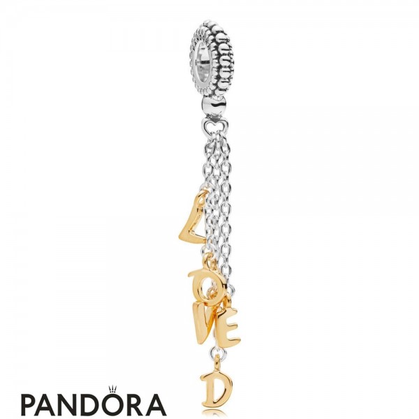 Pandora Jewelry Shine Loved Script Hanging Charm Official