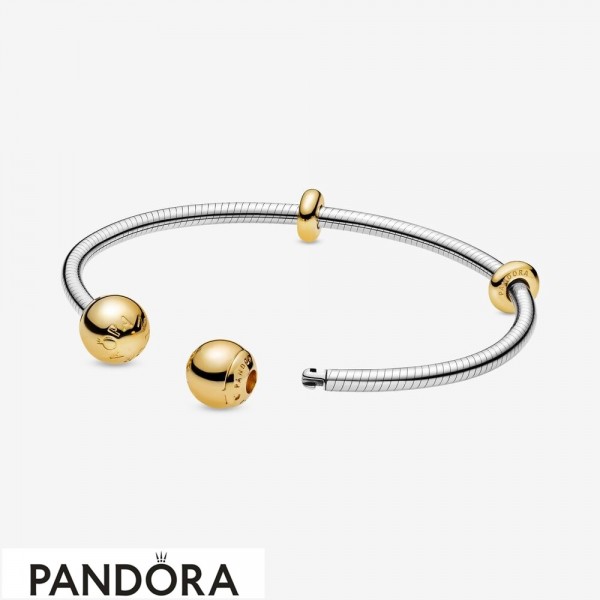 Pandora Jewelry Shine Moments Snake Chain Style Open Bracelet Official