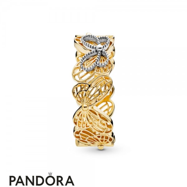 Pandora Jewelry Shine Openwork Butterflies Ring Official