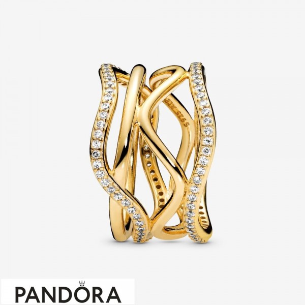 Pandora Jewelry Shine Swirling Lines Ring Official