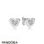 Pandora Jewelry Signature Heart Stud Earrings Official