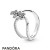Pandora Jewelry Silver Bedazzling Butterflies Ring Official