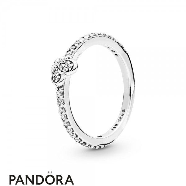 Pandora Jewelry Silver Bedazzling Butterfly Ring Official