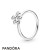 Pandora Jewelry Silver Four Petal Flower Ring Official