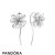 Pandora Jewelry Silver Lucky Four Leaf Clovers Hanging Earrings Official