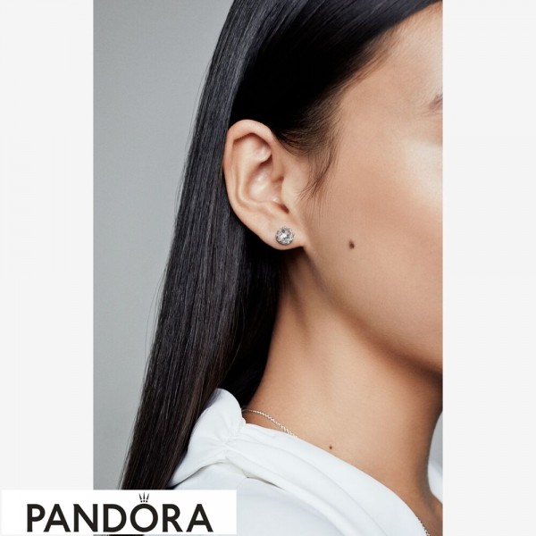 Women's Pandora Jewelry Sparkling Crown Stud Earrings Official