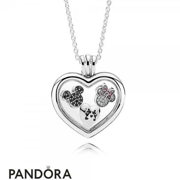 Pandora Jewelry Sparkling Mickey And Minnie Floating Locket Gift Set Official