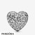 Women's Pandora Jewelry Sparkling Pattern Heart Stud Earrings Official