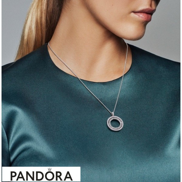 Women's Pandora Jewelry Spinning Hearts Of Pandora Jewelry Necklace Official