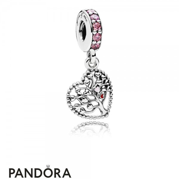 Pandora Jewelry Tree Of Love Pendant Charm Mixed Enamel Multi Colored Cz Official