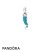 Pandora Jewelry Turquoise Italian Horn Necklace Pendant Turquoise Enamel Official