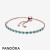 Pandora Jewelry Turquoise Sparkling Slider Tennis Bracelet Official