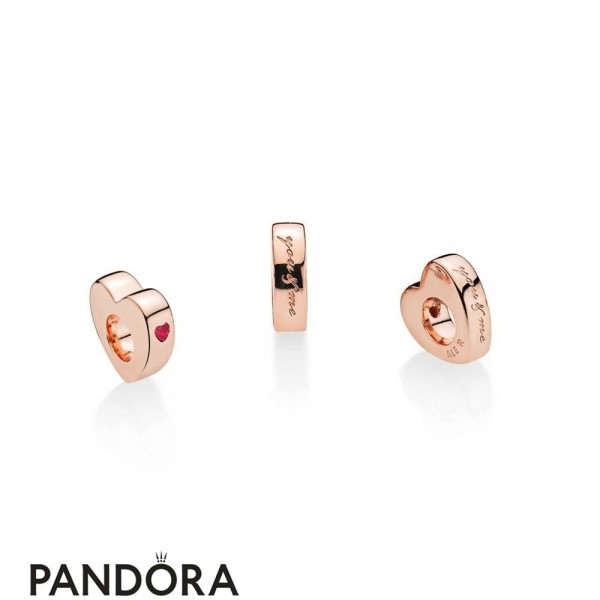 Pandora Jewelry Two Hearts Spacer Pandora Jewelry Rose Red Cz Official