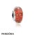 Pandora Jewelry Winter Collection Red Twinkle Murano Glass Charm Official