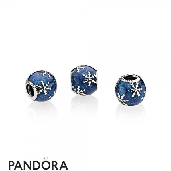 Pandora Jewelry Winter Collection Wintry Delight Charm Midnight Blue Enamel Official