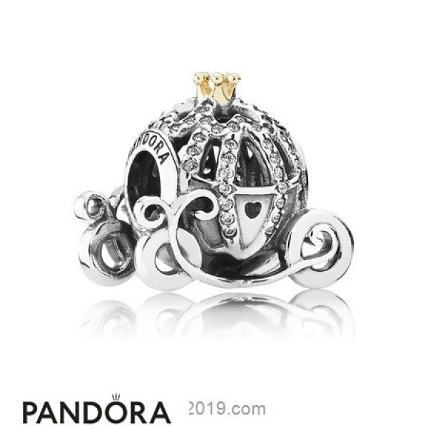 Pandora Jewelry Disney Charms Cinderella's Pumpkin Charm Clear Cz Official