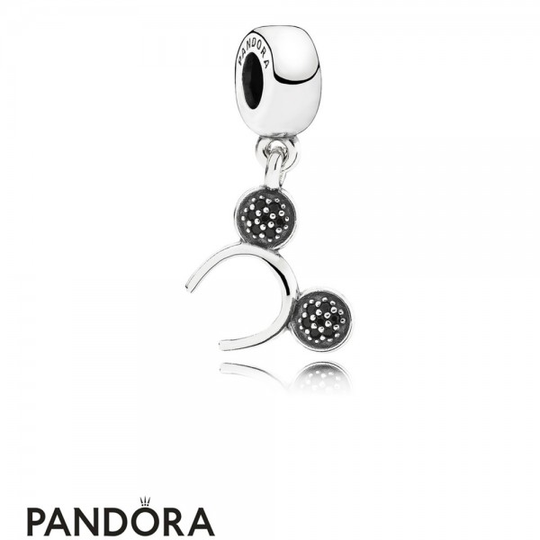 Pandora Jewelry Disney Charms Mickey Headband Pendant Charm Black Cz Official