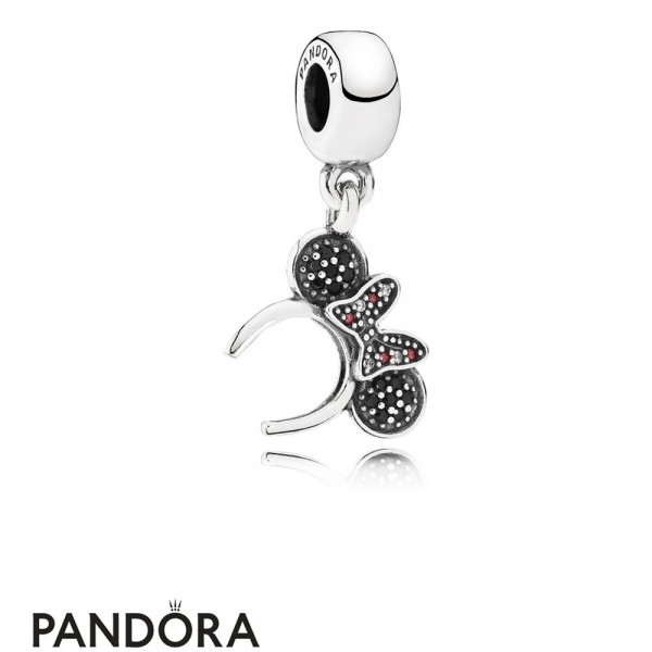Pandora Jewelry Disney Charms Minnie Headband Pendant Charm Black Red Cz Official