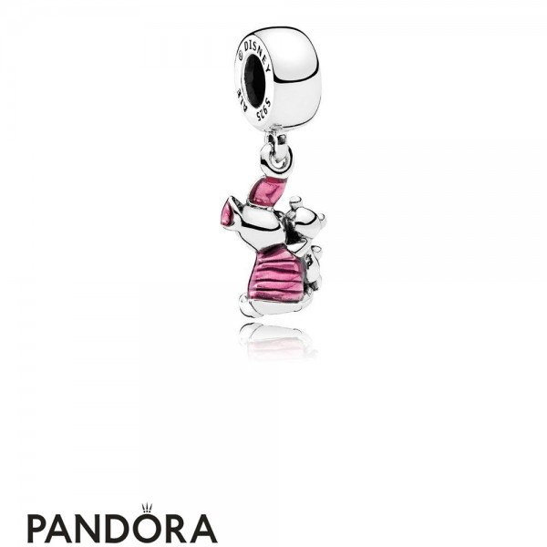 Pandora Jewelry Disney Charms Piglet Pendant Charm Transparent Cerise Enamel Official