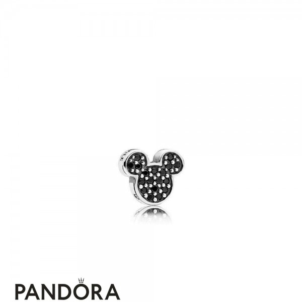 Pandora Jewelry Disney Charms Sparkling Mickey Icon Petite Charm Black Crystal Official