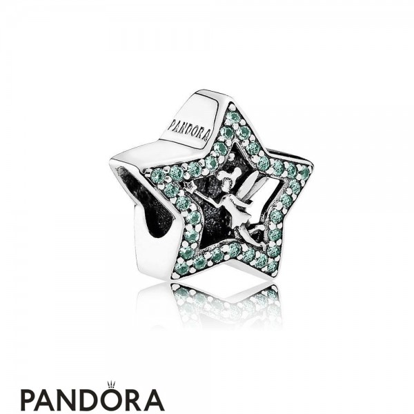 Pandora Jewelry Disney Charms Tinker Bell Star Charm Green Cz Official