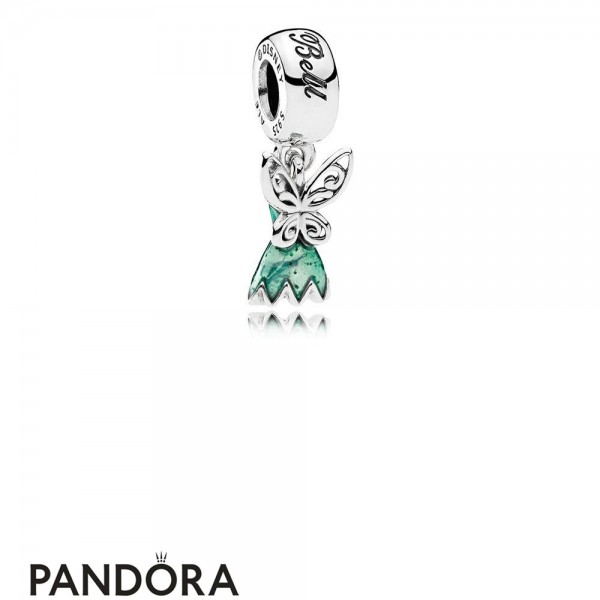 Pandora Jewelry Disney Charms Tinker Bell's Dress Pendant Charm Glittering Green Enamel Official
