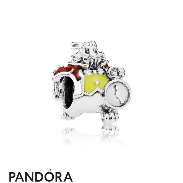 Pandora Jewelry Disney Charms White Rabbit Charm Mixed Enamel Official
