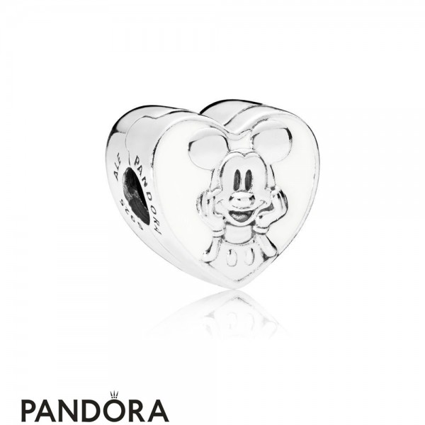 Pandora Jewelry Disney Vintage Mickey Clip White Enamel Official