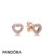 Pandora Jewelry Earrings Captured Hearts Stud Earrings Pandora Jewelry Rose Official