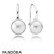 Pandora Jewelry Earrings Luminous Droplets Drop Earrings White Crystal Pearl Official
