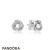 Pandora Jewelry Earrings Luminous Love Knots Stud Earrings White Crystal Pearl Official