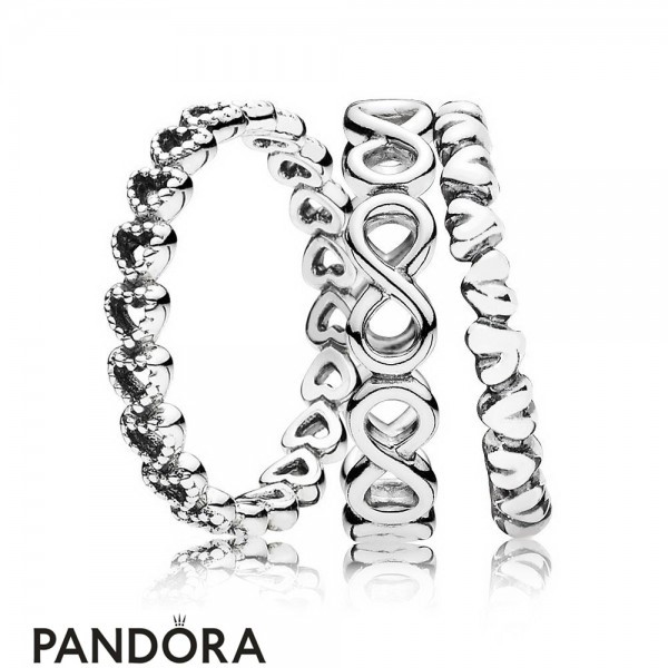Pandora Jewelry Eternal Love Ring Stack Official