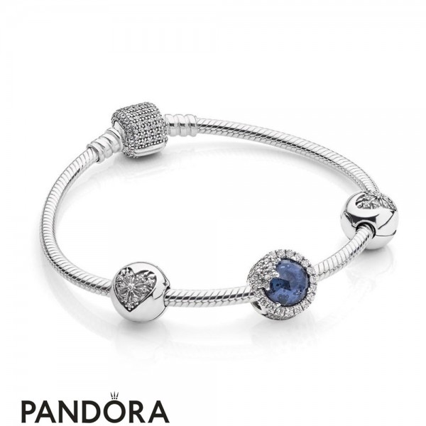 Pandora Jewelry Holiday Gift Winter Collection Dazzling Snowflake Bracelet Gift Set Official