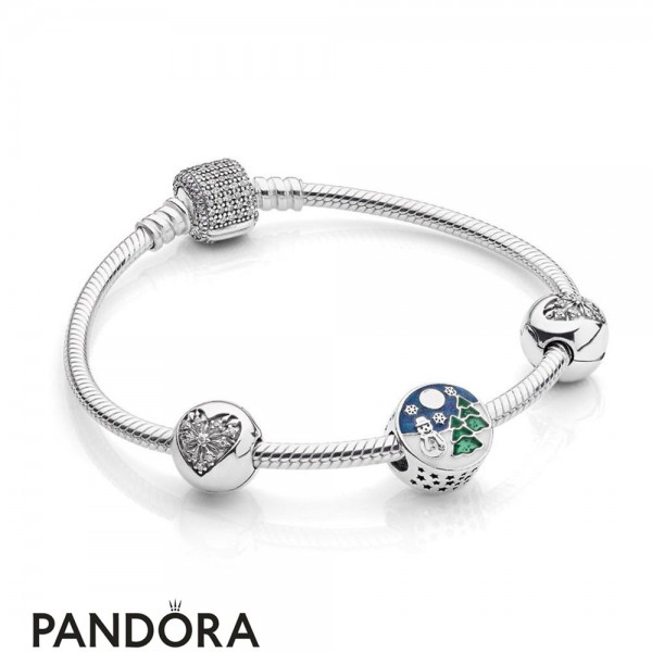 Pandora Jewelry Holiday Gift Winter Collection Snowy Wonderland Bracelet Gift Set Official
